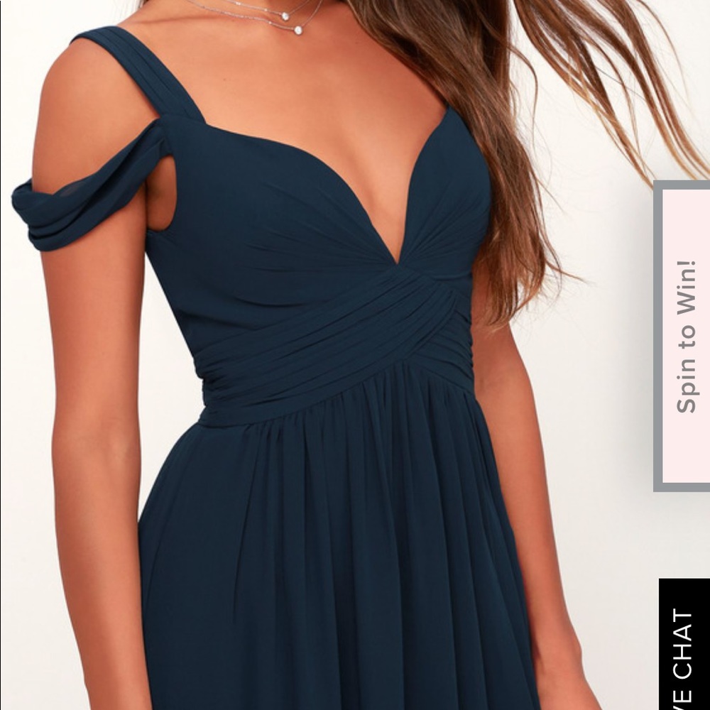 Lulus navy blue prom dress. Never worn with tags.